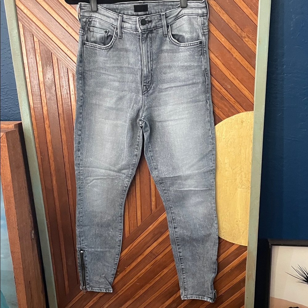 MOTHER Men's Washed Gray Skinny Jeans